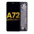 OLED Assembly With Frame Compatible For Samsung Galaxy A72 (A725 / 2021) (Refurbished) (Awesome Violet)