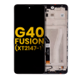 LCD Assembly With Frame Compatible For Motorola Moto G40 Fusion (XT2147-1) (Refurbished) (Black)