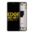 OLED Assembly With Frame Compatible For Motorola Moto Edge 40 Neo (XT2307-1 / 2023) (Refurbished) (Black)
