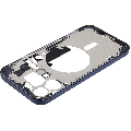 Mid-Frame Housing With Power And Volume Button Compatible For iPhone 15 Pro Max (International Version) (Used OEM Pull: Grade A) (Blue Titanium)