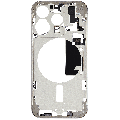 Mid-Frame Housing With Power And Volume Button Compatible For iPhone 15 Pro (International Version) (Used OEM Pull: Grade A) (Natural Titanium)