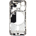 Mid-Frame Housing With Power And Volume Button Compatible For iPhone 15 Pro (International Version) (Used OEM Pull: Grade A) (Natural Titanium)