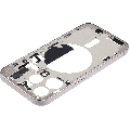 Mid-Frame Housing With Power And Volume Button Compatible For iPhone 15 Pro (International Version) (Used OEM Pull: Grade A) (Natural Titanium)