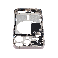 Mid-Frame Housing With Power And Volume Button Compatible For iPhone 15 Pro (International Version) (Used OEM Pull: Grade A) (Natural Titanium)