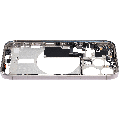 Mid-Frame Housing With Power And Volume Button Compatible For iPhone 15 Pro (International Version) (Used OEM Pull: Grade A) (Natural Titanium)