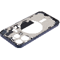 Mid-Frame Housing With Power And Volume Button Compatible For iPhone 15 Pro (International Version) (Used OEM Pull: Grade A) (Blue Titanium)