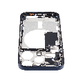 Mid-Frame Housing With Power And Volume Button Compatible For iPhone 15 Pro (International Version) (Used OEM Pull: Grade A) (Blue Titanium)