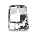 Mid-Frame Housing With Power And Volume Button Compatible For iPhone 15 Pro (International Version) (Used OEM Pull: Grade A) (White Titanium)