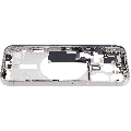 Mid-Frame Housing With Power And Volume Button Compatible For iPhone 15 Pro (International Version) (Used OEM Pull: Grade A) (White Titanium)