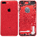Back Housing W/ Small Components Pre-Installed Compatible For iPhone 7 Plus (Used OEM Pull: Grade A) (Red)