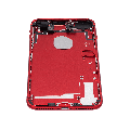 Back Housing W/ Small Components Pre-Installed Compatible For iPhone 7 Plus (Used OEM Pull: Grade A) (Red)