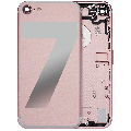 Back Housing W/ Small Components Pre-Installed Compatible For iPhone 7 (Used OEM Pull: Grade A) (Rose Gold)