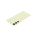 Back Cover Glass With Camera Lens Compatible For Samsung Galaxy A55 5G (A556 / 2024) (No Logo) (Aftermarket Plus) (Lemon)