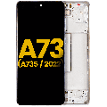 OLED Assembly With Frame Compatible For Samsung Galaxy A73 (A735 / 2022) (Refurbished) (White)