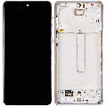 OLED Assembly With Frame Compatible For Samsung Galaxy A73 (A735 / 2022) (Refurbished) (White)