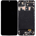 OLED Assembly With Frame Compatible For Samsung Galaxy A20 (A205 / 2019) (F Version) (Service Pack)  (All Colors) 