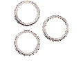 Back Camera Bezel Ring Only Compatible For iPhone 12 Pro Max (Silver) (3 Piece Set)