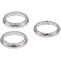 Back Camera Bezel Ring Only Compatible For iPhone 12 Pro Max (Silver) (3 Piece Set)