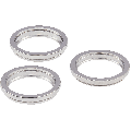 Back Camera Bezel Ring Only Compatible For iPhone 12 Pro Max (Silver) (3 Piece Set)