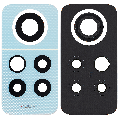 Back Camera Lens (Glass Only) Compatible For Xiaomi Redmi Note 12 Pro 4G (Ice blue)