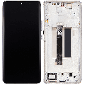 OLED Assembly With Frame Compatible For Xiaomi Redmi Note 13 Pro Plus (Refurbished) (White)