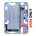 Mid-Frame Housing With Power And Volume Button Compatible For iPhone 14 (US Version) (Aftermarket Plus) (Blue)