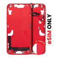 Mid-Frame Housing With Power And Volume Button Compatible For iPhone 14 (US Version) (Aftermarket Plus) (Red)
