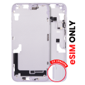 Mid-Frame Housing With Power And Volume Button Compatible For iPhone 14 Plus (US Version) (Aftermarket Plus) (Purple)