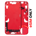Mid-Frame Housing With Power And Volume Button Compatible For iPhone 14 Plus (US Version) (Aftermarket Plus) (Red)