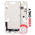 Mid-Frame Housing With Power And Volume Button Compatible For iPhone 14 Plus (US Version) (Aftermarket Plus) (Starlight)