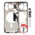 Mid-Frame Housing With Power And Volume Button Compatible For iPhone 15 Pro Max (US Version) (Used OEM Pull: Grade A) (Natural Titanium)