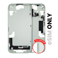 Mid-Frame Housing With Power And Volume Button Compatible For iPhone 15 (US Version) (Used OEM Pull: Grade A) (Green)