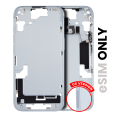 Mid-Frame Housing With Power And Volume Button Compatible For iPhone 15 (US Version) (Used OEM Pull: Grade A) (Blue)