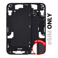 Mid-Frame Housing With Power And Volume Button Compatible For iPhone 15 (US Version) (Used OEM Pull: Grade A) (Black)
