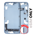 Mid-Frame Housing With Power And Volume Button Compatible For iPhone 14 (US Version)  (Used OEM Pull: Grade B) (Blue)