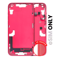 Mid-Frame Housing With Power And Volume Button Compatible For iPhone 14 Plus) (U.S. Version) (Used OEM Pull: Grade B) (Red)