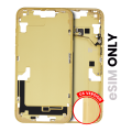 Mid-Frame Housing With Power And Volume Button Compatible For iPhone 14 Plus (US Version) (Used OEM Pull: Grade A) (Yellow)