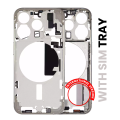 Mid-Frame Housing With Power And Volume Button Compatible For iPhone 15 Pro (International Version) (Used OEM Pull: Grade A) (Natural Titanium)