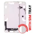Mid-Frame Housing With Power And Volume Button Compatible For iPhone 14 Plus (International Version) (Aftermarket Plus) (Starlight)
