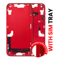 Mid-Frame Housing With Power And Volume Button Compatible For iPhone 14 Plus (International Version) (Aftermarket Plus) (Red)
