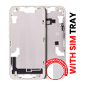 Mid-Frame Housing With Power And Volume Button Compatible For iPhone 14 (International Version) (Aftermarket Plus) (Starlight)