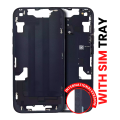 Mid-Frame Housing With Power And Volume Button Compatible For iPhone 14 (International Version) (Aftermarket Plus) (Midnight)