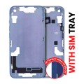 Mid-Frame Housing With Power And Volume Button Compatible For iPhone 14 (International Version) (Aftermarket Plus) (Blue)