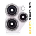 Back Camera Lens With Bracket / Bezel Compatible For Xiaomi Redmi Note 12R (Silver)