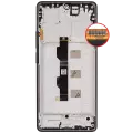 OLED Assembly With Frame Compatible For Xiaomi Redmi Note 13 Pro 4G / Xiaomi Poco M6 Pro 4G (Refurbished) (Midnight Black)