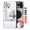Back Housing W/ Small Pre-Installed Compatible For iPhone 14 Pro Max (U.S Version) (No Logo) (Aftermarket Plus) (Silver)
