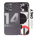 Back Housing W/ Small Pre-Installed Compatible For iPhone 14 Pro Max (U.S Version) (Used OEM Pull: Grade A) (Space Black)