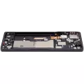 OLED Assembly With Frame Compatible For Motorola Moto Edge 50 Pro (XT2403 / 2024) (Refurbished) (Black Beauty)