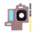Back Camera Lens With Bezel Ring Compatible For Samsung Galaxy S8 (Rose Gold)