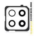 Back Camera Lens With Cover Bezel Ring Compatible For Samsung Galaxy A42 5G (A426 / 2020) (Prism Dot White)